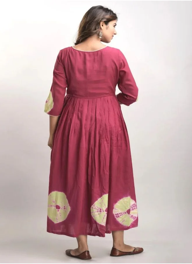 زيري سوق Bubblegum Pink Tie- Dye Dress