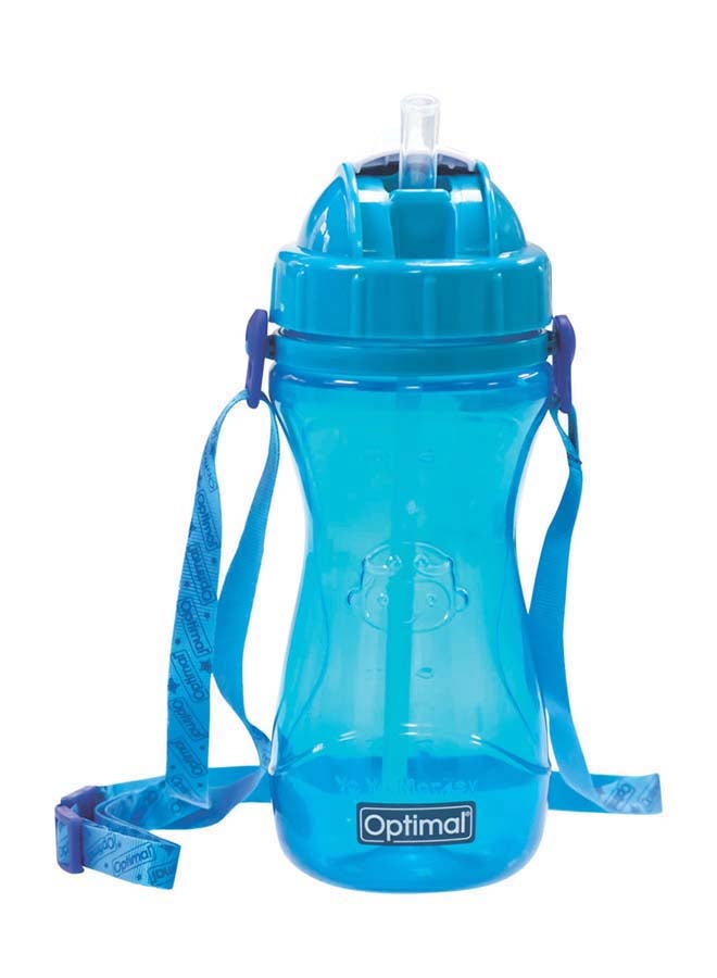 Optimal Silicone Straw Bottle - Blue - Image 1
