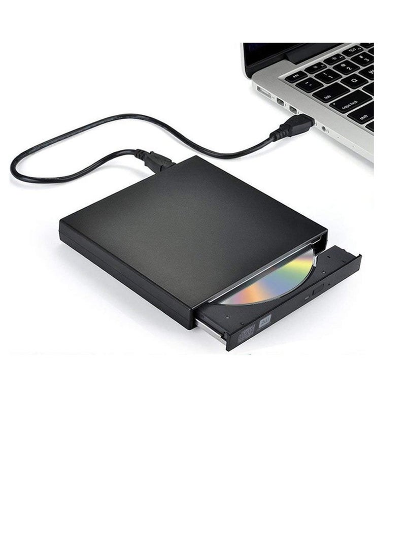 External CD DVD Drive USB 2.0 Slim Portable USB 2.0 CD-RW DVD-RW Reader Writer for Laptop Notebook Desktop - Image 1