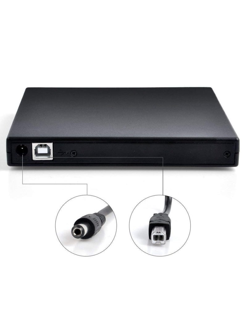 External CD DVD Drive USB 2.0 Slim Portable USB 2.0 CD-RW DVD-RW Reader Writer for Laptop Notebook Desktop - Image 3
