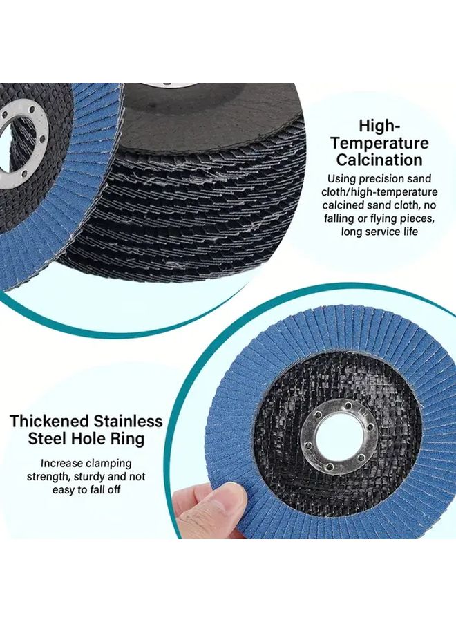 20 قطعة 125 مم 60 80 حبيبات أقراص صنفرة معدنية طحن عجلات مجموعة لزاوية المطحنة - Image 5