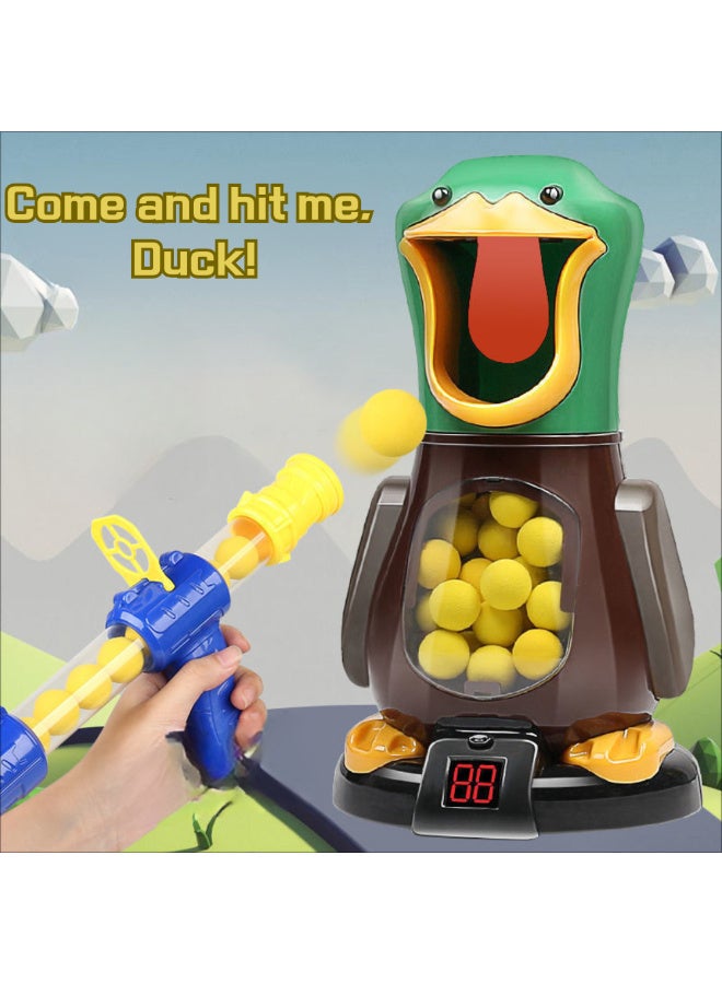 McDou Duck Shooting Game Toy Guns for Kids - Air Pump Powered Soft Foam Ball Target Shooting Set with LCD Score, Ideal Gifts for 3 - 9 Year Olds, Family Party Toys (24 Balls, 2 Guns) - Image 2