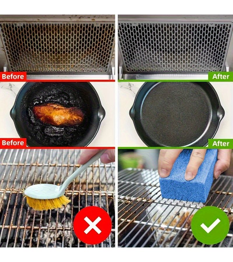 High Quality Sponge Eraser 6 Pack For Professional Barbecue And Kitchen Use Effectively Removes Grease For 365 Days Without Damaging Cookware Easily Tackles Stubborn Stains On Baking Trays And Grills - Image 2
