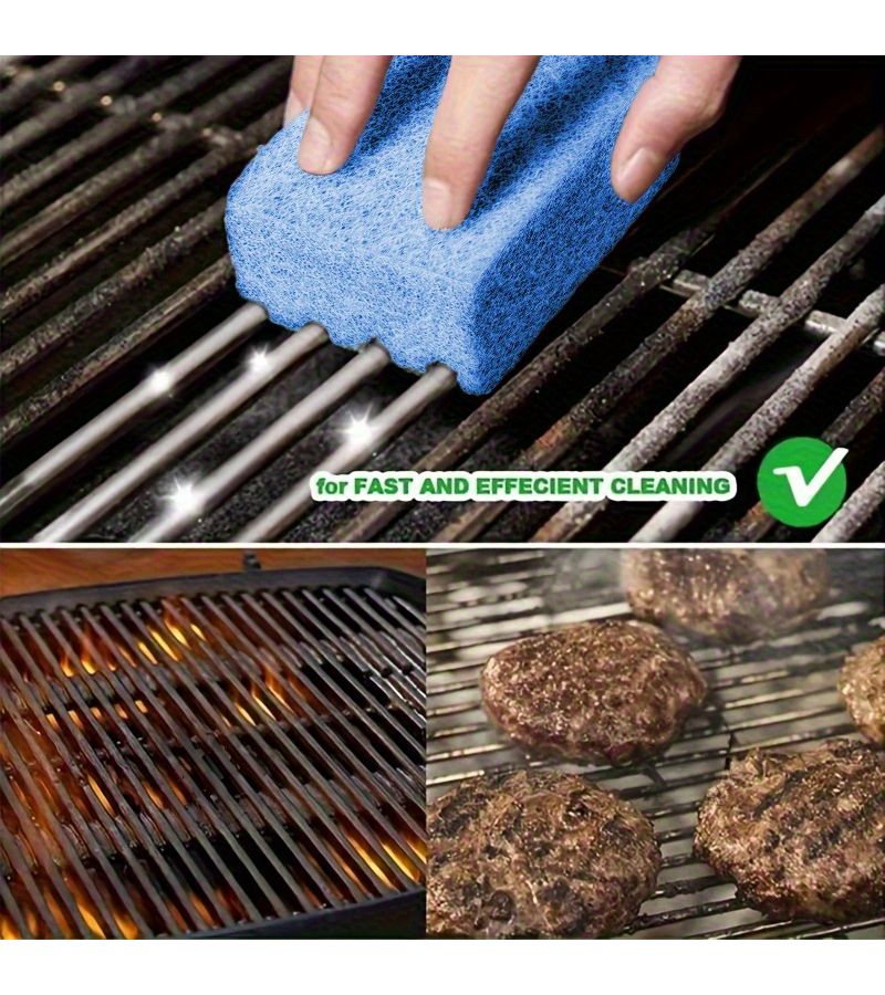 High Quality Sponge Eraser 6 Pack For Professional Barbecue And Kitchen Use Effectively Removes Grease For 365 Days Without Damaging Cookware Easily Tackles Stubborn Stains On Baking Trays And Grills - Image 3
