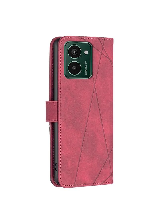 S-TOP Case For HMD Pulse PRO / Pulse / Pulse+ Magnetic Buckle Rhombus Texture Leather Phone Case - Image 4