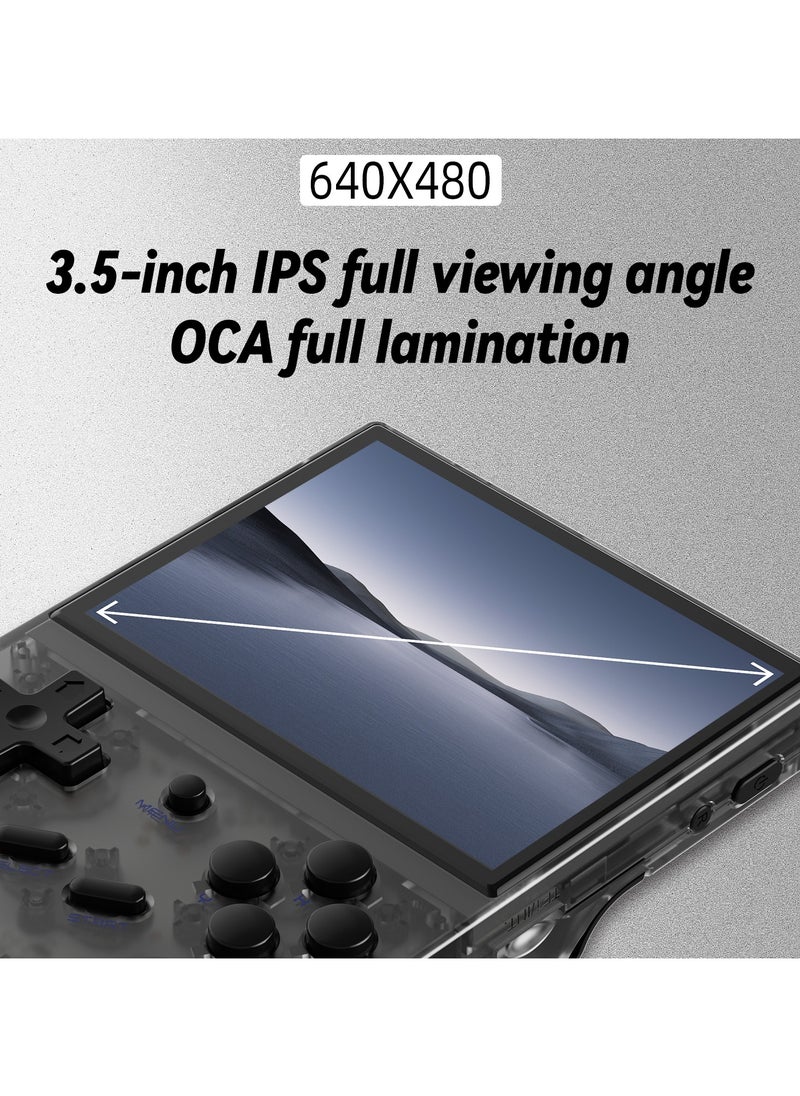 ANBERNIC  - ANBERNIC RG35XX 2024 New Retro Handheld Game Console Linux System HDTV Output 3.5 Inch IPS Screen 64G TF Card 5500+ Classic Games 2600mAh Battery Black - Image 1