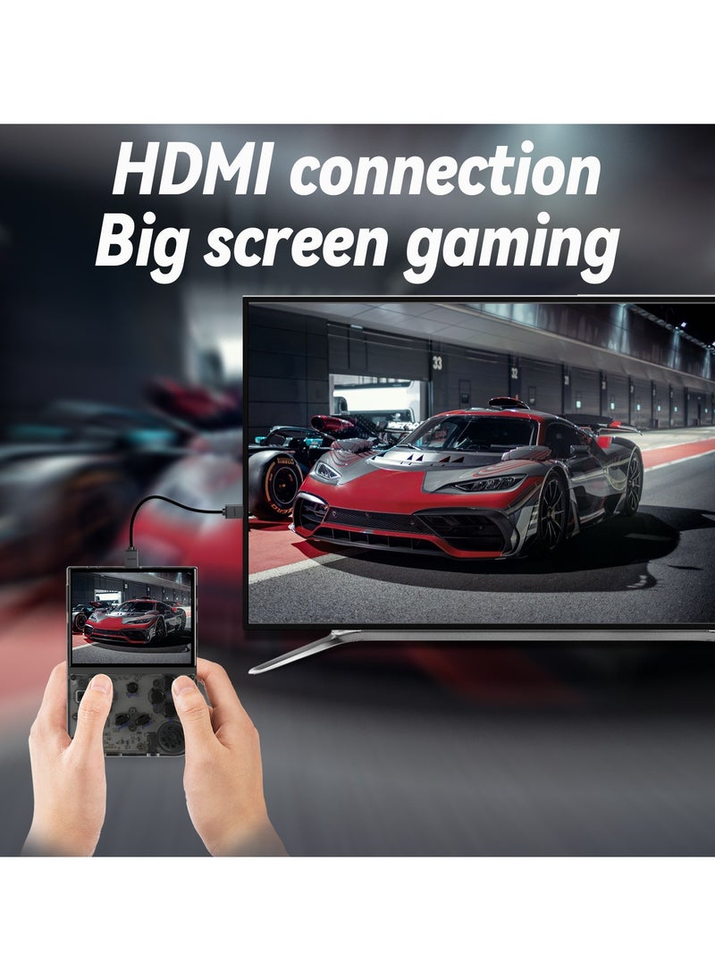 ANBERNIC  - ANBERNIC RG35XX 2024 New Retro Handheld Game Console Linux System HDTV Output 3.5 Inch IPS Screen 64G TF Card 5500+ Classic Games 2600mAh Battery Black - Image 1