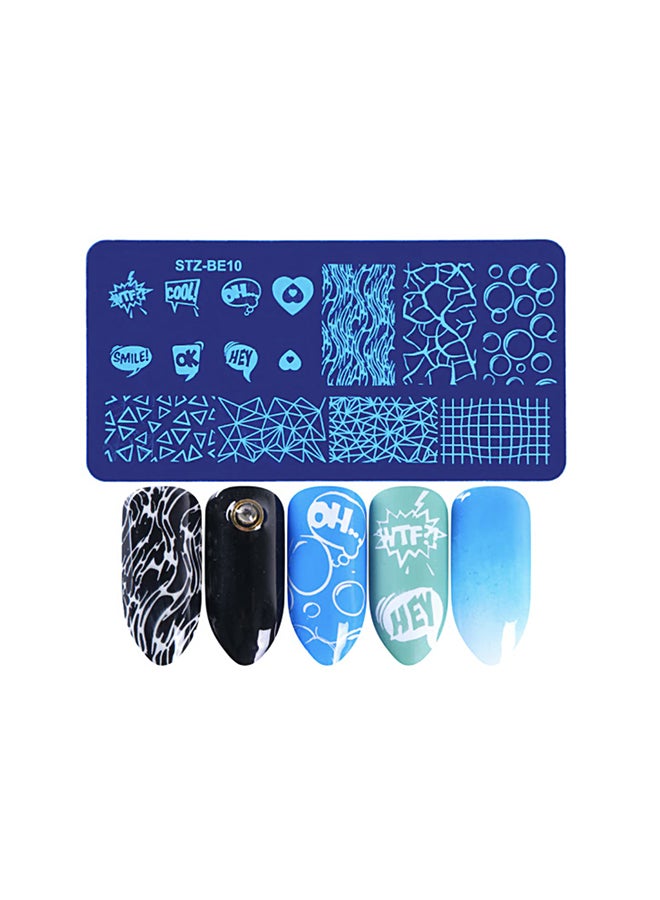 Nail Plates Nail Stamp Templates Metal Manicure Stencils Nail Art Stamping Image Plates for Nail Salon DIY Decoration MEDIUM NSP STZBE10