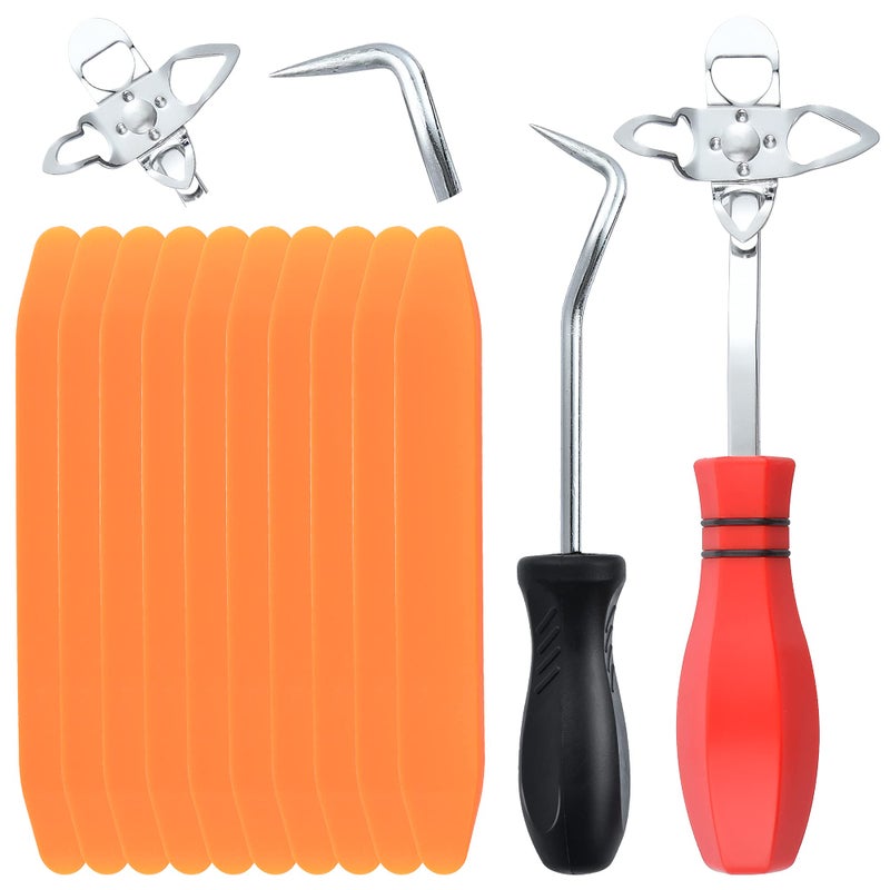 Worldity 12 Pieces Windshield Installation Tools Kit Included 1 Pcs Widshield Installing Tool 1 Pcs Cotter Pin Puller and 10 Pcs Installation Setting Tool Perfect for Installing Windshield Gasket
