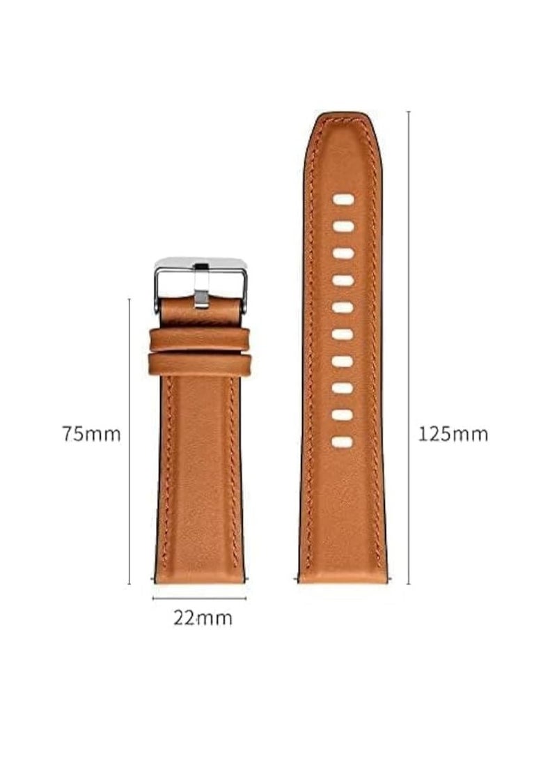 20mm Leather Watch Band Compatible with Samsung Galaxy Watch Active 2 (40mm-44mm) Soft Leather Watch Strap for Men Women - Image 3