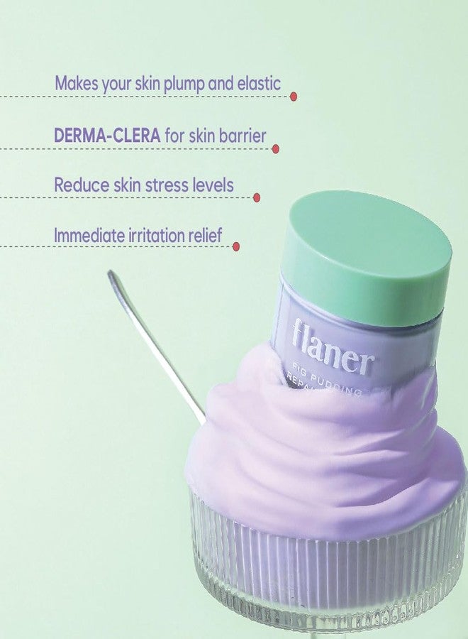 FLANER Fig Pudding Barrier Repair Cream – 11x Hyaluronic Acid Moisturizer Cream, Barrier Care, Ceramide, Hydration and Barrier Strengthening, Vegan, Korean Skincare, Dry & Sensitive Skin, 1.69 fl.oz - Image 4