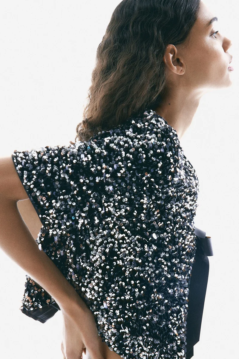 اتش اند ام Sequined Blouse
