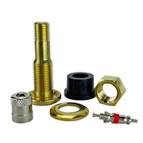 Haltec Ten TR501 Straight Truck and Bus Tire 1 1/2 inch Brass Clamp in Valve Stems for Wheels with 0.625 (5/8 inch) inch Valve Holes. TV-501A Haltec Valve Stems. - Image 3