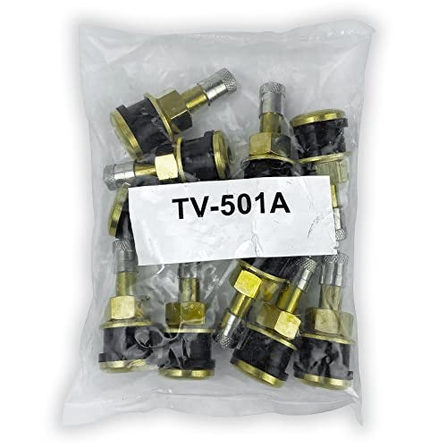 Haltec Ten TR501 Straight Truck and Bus Tire 1 1/2 inch Brass Clamp in Valve Stems for Wheels with 0.625 (5/8 inch) inch Valve Holes. TV-501A Haltec Valve Stems. - Image 2