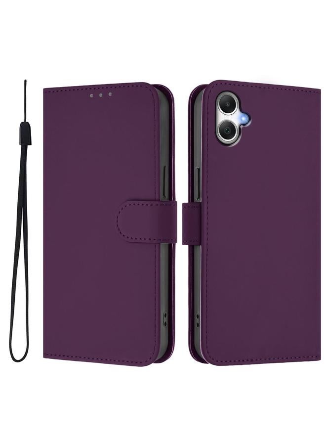 اس-توب جراب لهاتف Samsung Galaxy A06 4G / A06 5G مصنوع من الجلد بلون سادة مع حبل - Image 2