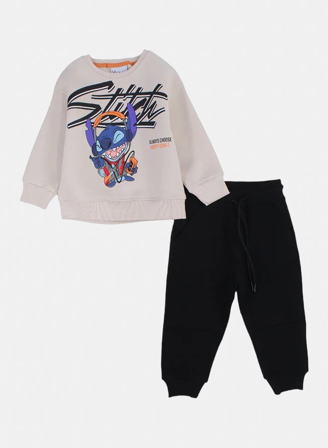 سولانج طقم بيجامة أولادي بيج بطبعة ستيتش - Image 1