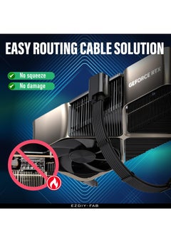 Excefore Adapter for RTX40', 12VHPWR 90 Degree Adapter, 12+4 Pin Angle Connector Power Adapter for RTX4090, 4080, 4070ti (Black)  - Image 4