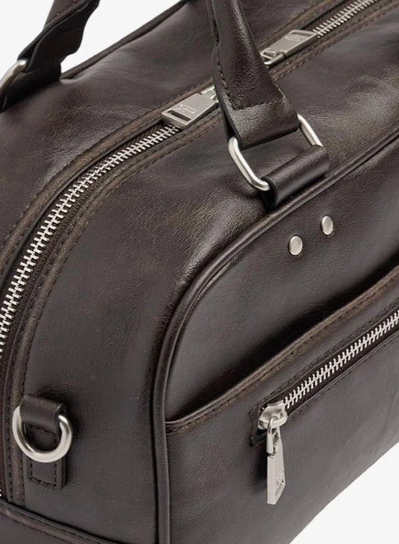 Parfois Tote Bag Cracked Effect With Crossbody
