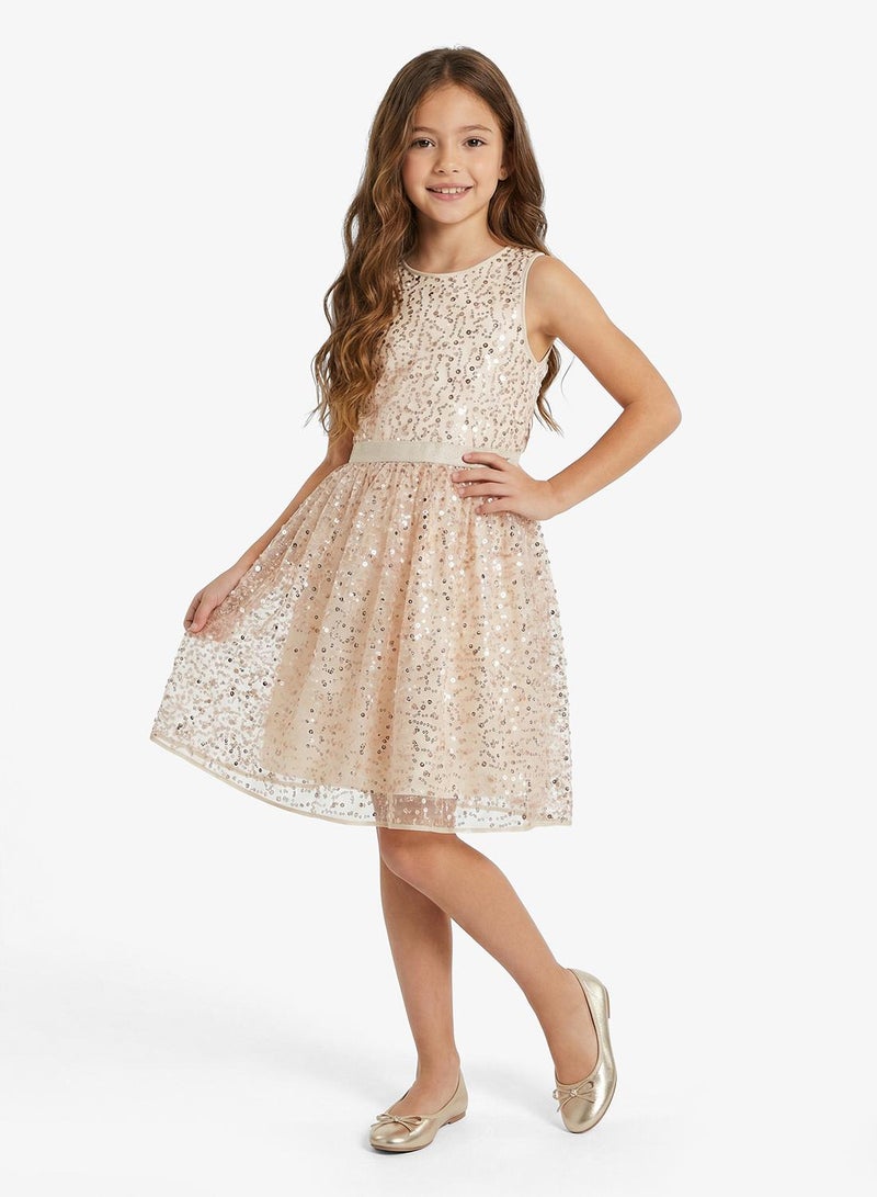 GUESS Youth Sequin Sleeveless Midi Dress - Image 1