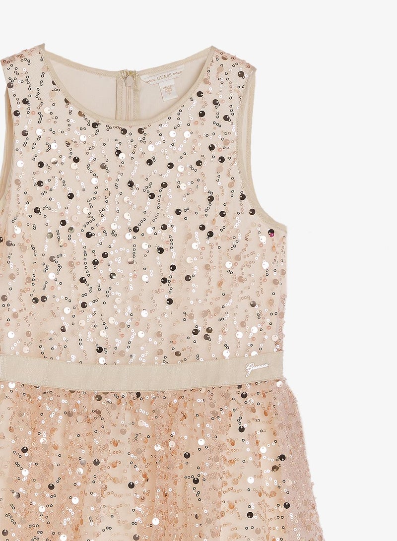 GUESS Youth Sequin Sleeveless Midi Dress - Image 4