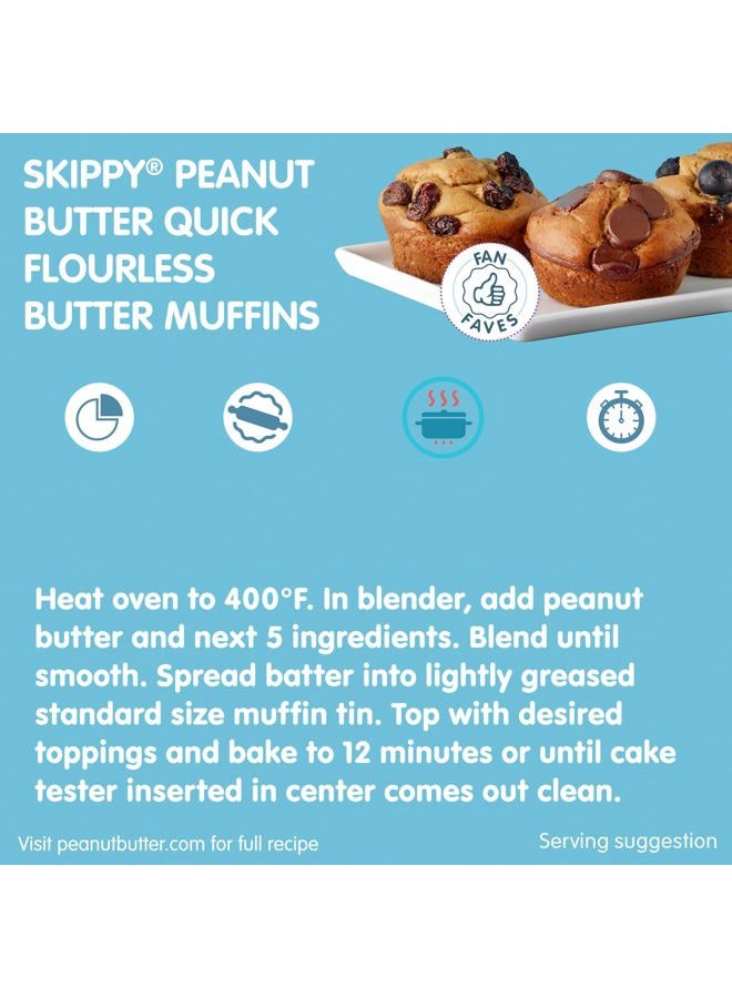 SKIPPY Natural SUPER CHUNK Peanut Butter Spread, 7 g Protein Per Serving, 15 oz (12 Pack) - Image 3