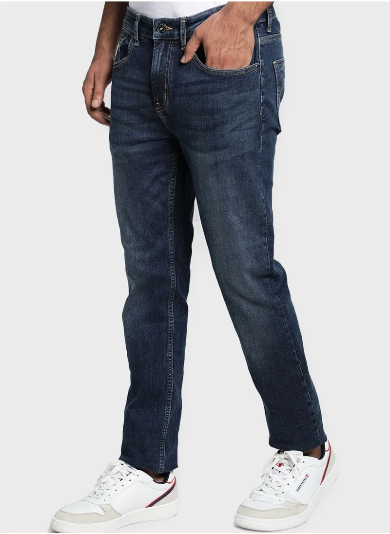 Red Tape Mid Wash Straight Jeans