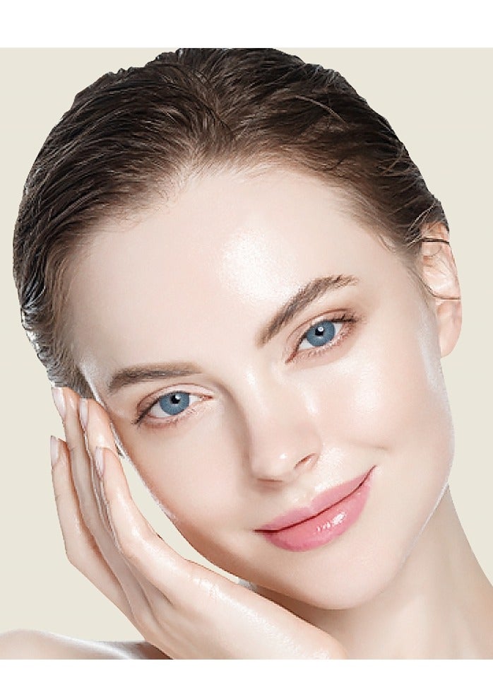 عين كي اس اس عدسات لاصقة تجميلية ملونة سنوية للجنسين باللون الأزرق الفاتح، مجموعة مكبرة مع حافظة - Image 1