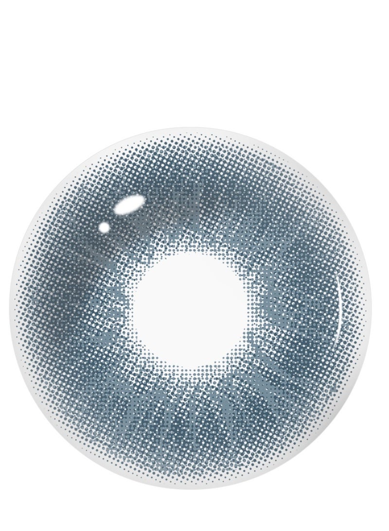 عين كي اس اس عدسات لاصقة تجميلية ملونة سنوية للجنسين باللون الأزرق الفاتح، مجموعة مكبرة مع حافظة - Image 3