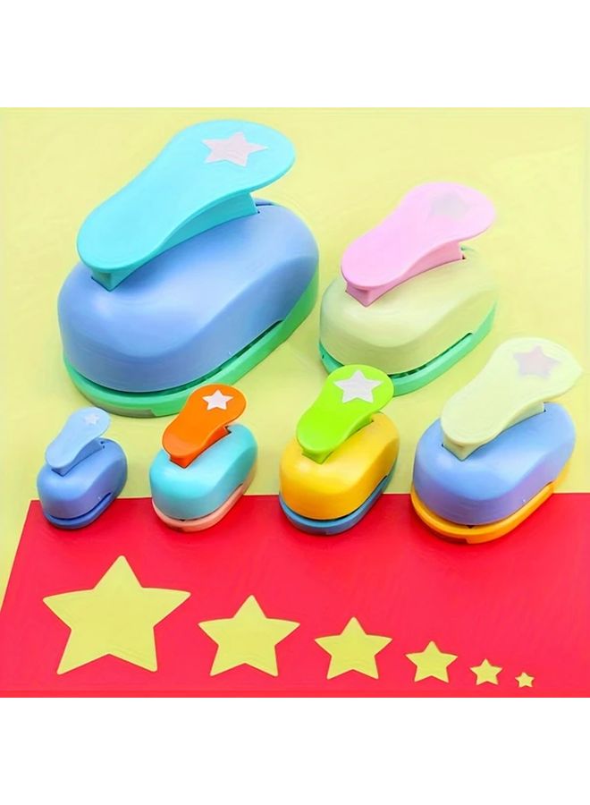 5 Pcs Star Shape Hole Punch Set Colorful Mini Craft Punchers For Scrapbooking Paper Card Embossing Plastic Manual Assorted Colors - Image 5