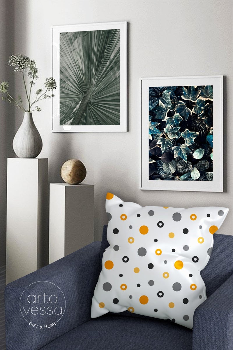 Double Sided Digital Printed Decorative Faux Leather Throw Pillow Cover  - Image 2
