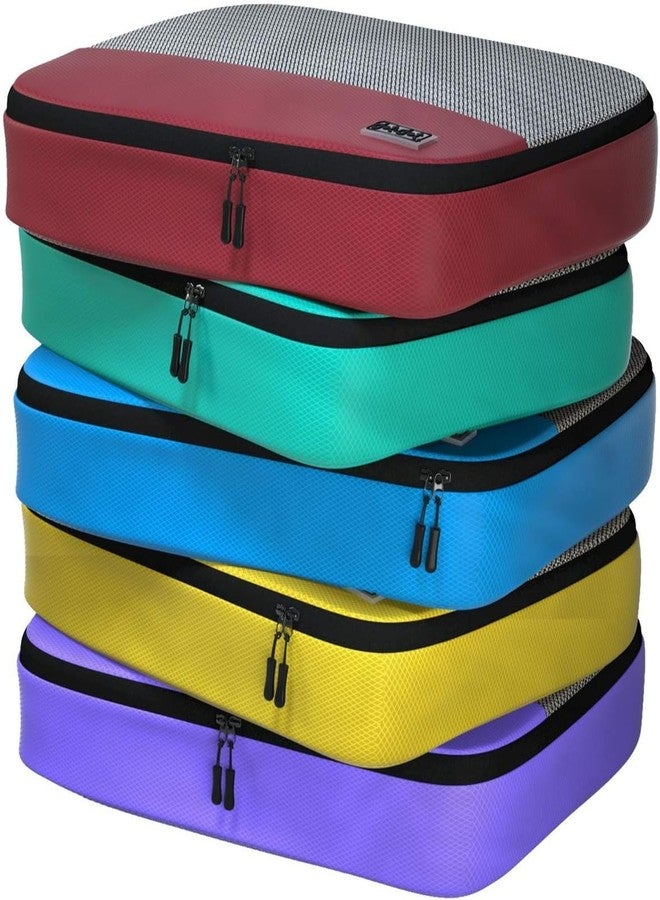 Dot&Dot Large Packing Cubes for Travel - 5pc Packing Cubes for Suitcases - Lightweight Luggage Organizer Bags - Image 1