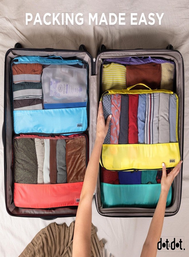 Dot&Dot Large Packing Cubes for Travel - 5pc Packing Cubes for Suitcases - Lightweight Luggage Organizer Bags - Image 5