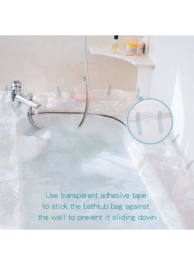 AGPtek 12 Pack Disposable Bathtub Cover, Large Bathtub Liner Plastic Bag for Salon, Household and Hotel Bath Tubs (102 x47 Inch) - Image 4