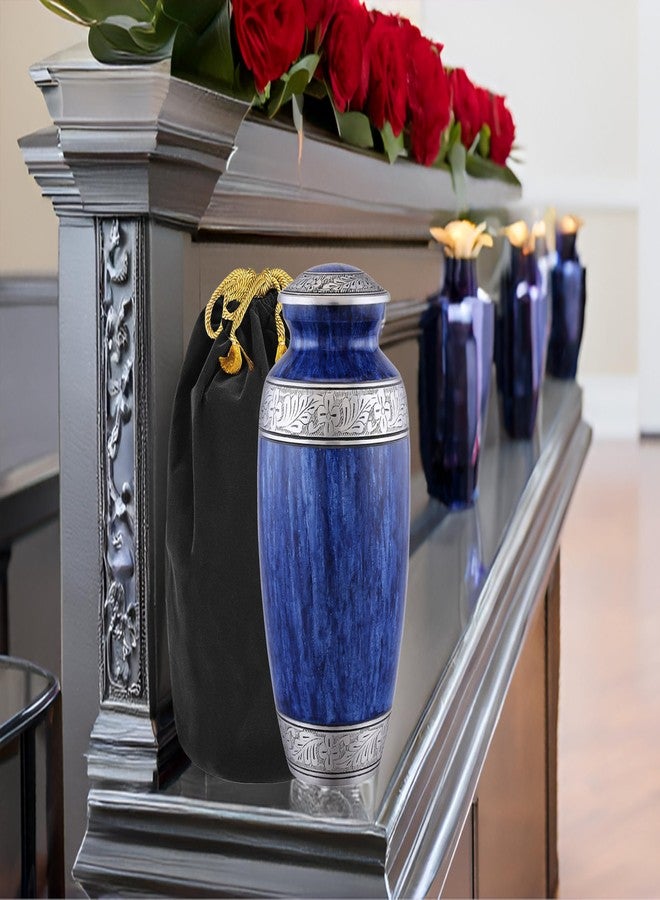 URNS OF DIGNITY Cremation Urn for Human Ashes – Large Adult ERN for Ashes – Funeral Urn for Men & Women – Memorial ERN for Loved Ones – Burial Urn for Home, Columbarium, or Funeral Service (Blue, Adult) - Image 5