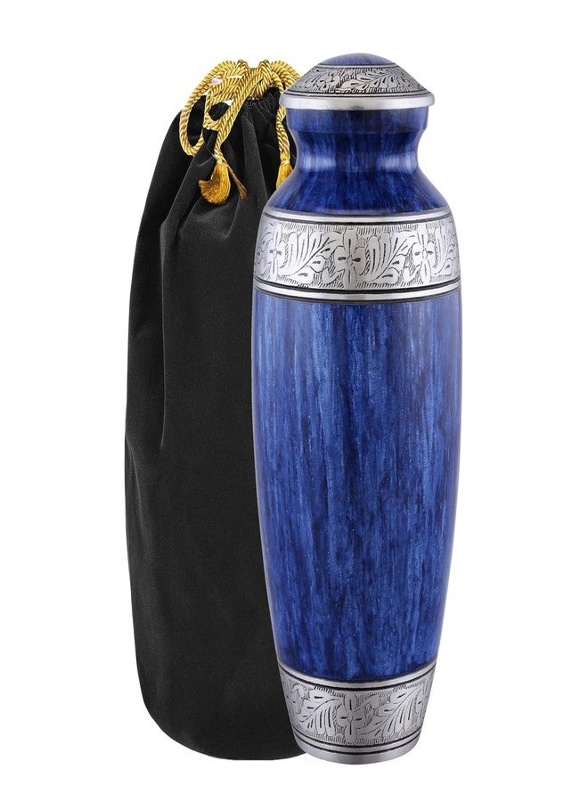 URNS OF DIGNITY Cremation Urn for Human Ashes – Large Adult ERN for Ashes – Funeral Urn for Men & Women – Memorial ERN for Loved Ones – Burial Urn for Home, Columbarium, or Funeral Service (Blue, Adult) - Image 1