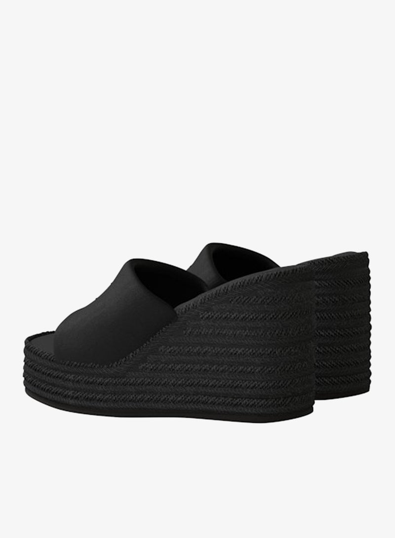 CALVIN KLEIN Canvas Wedge Espadrille Mules - Image 4