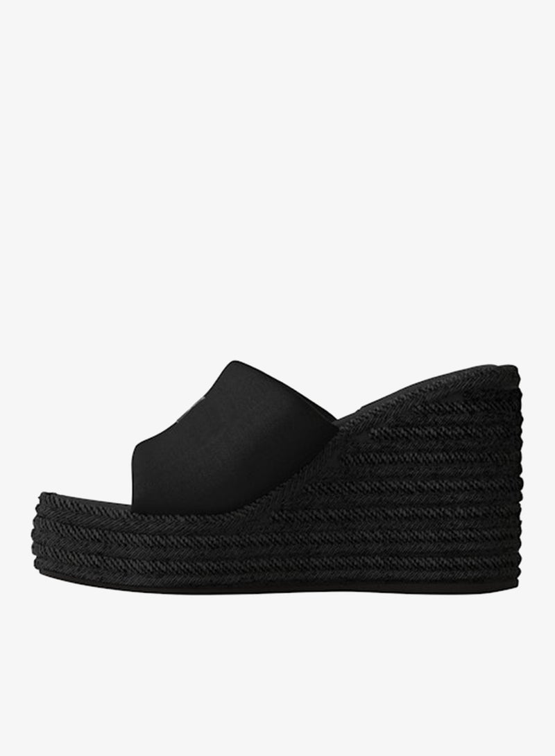 CALVIN KLEIN Canvas Wedge Espadrille Mules - Image 2