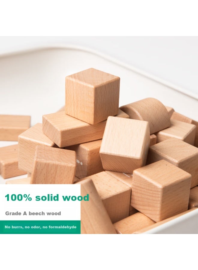 Imikids Children's Building Blocks Toy Infant Toddler Large Particle Wooden Assembly Building Blocks Early Education Toy Gift City Commander 56 - Image 2