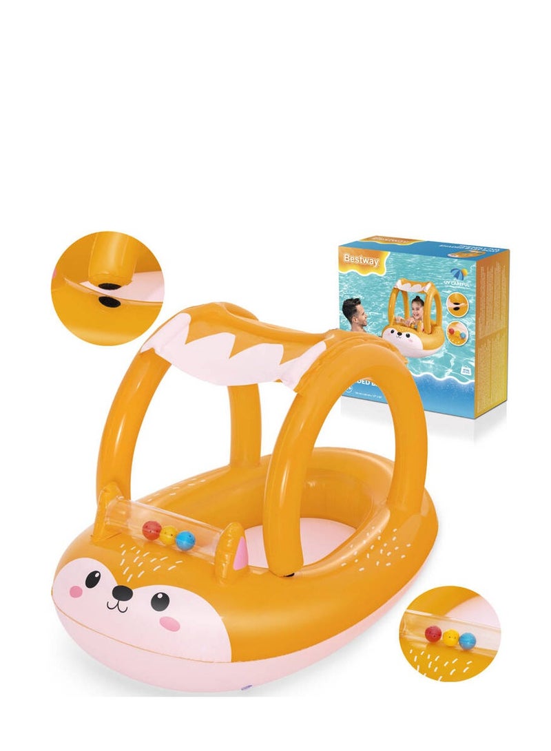 بست واي Bestway Inflatable Pontoon with roof BOAT FOX with bottom Moving balls 94cm x 66cm - No: 34168 - Image 1