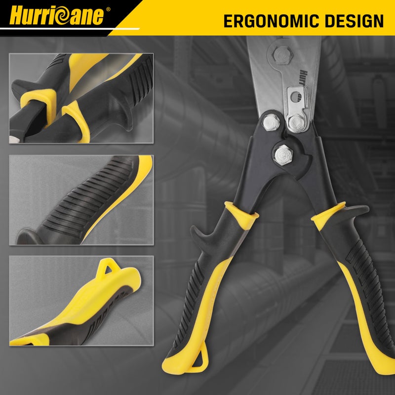 HURRICANE 5 Blade Sheet Metal Crimper. HVAC Crimping Tool for Ductwork, Downspouts & Stove Pipes. 9-1/2 inch Heavy-Duty Hand Crimper with Safety Lock. 5-Blade Sheet Metal Crimpers Tool - Image 5