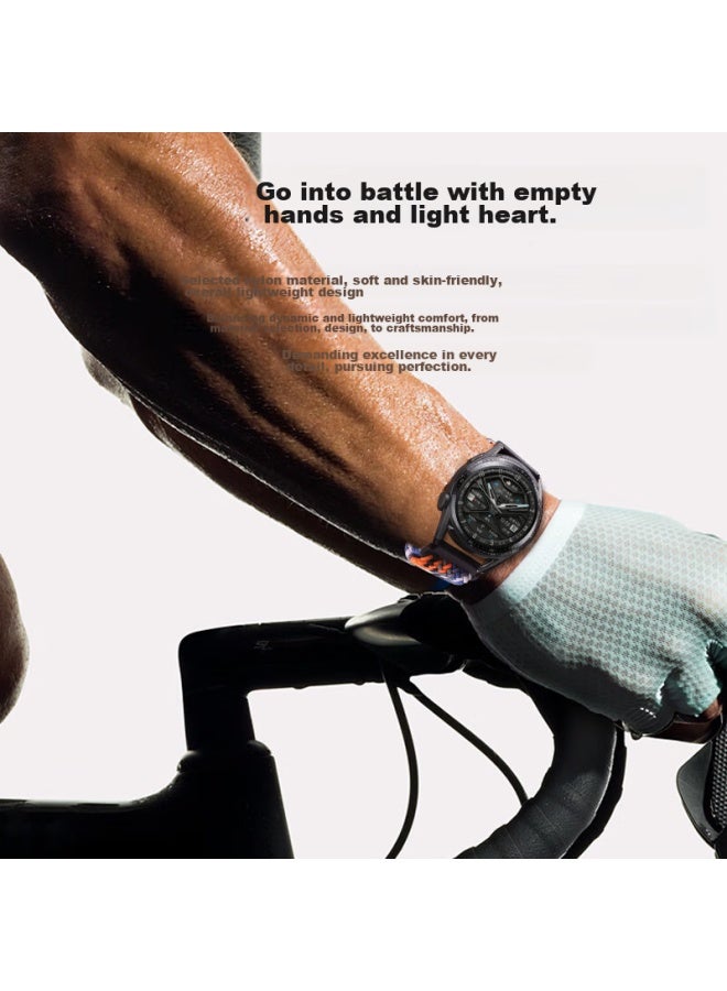 Mssm Suitable For Huawei Watch Band, Compatible With Watch4pro, Gt5/4/gt3/watch3/buds, Nylon Woven Strap - Black 22mm - Image 3
