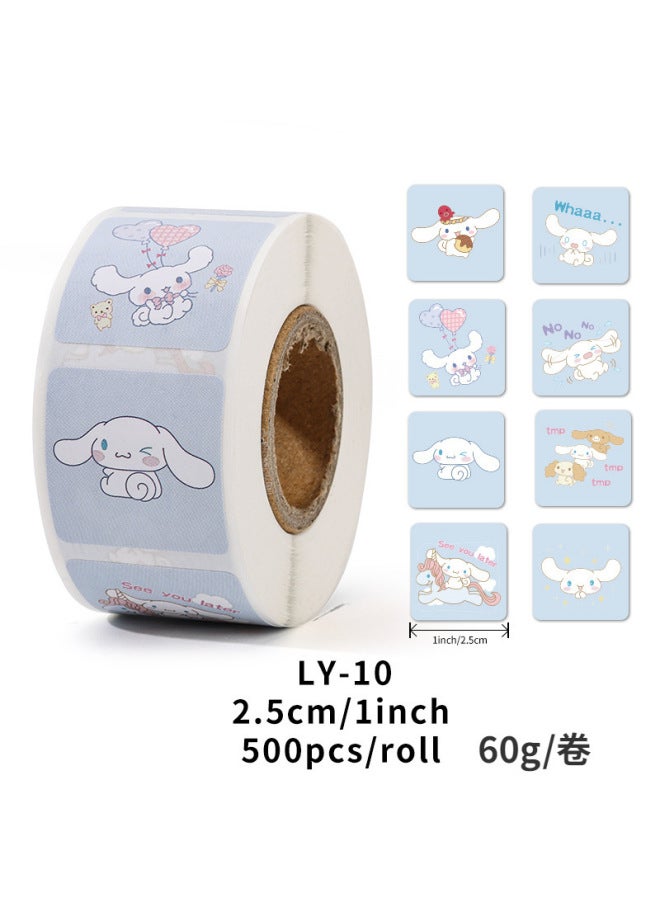 Liyuan Stickers Children's Women's Cute Sanrio Seal Stickers Student Goo Card Hand Account Material Roll Stickers Reward For Teachers - Image 1