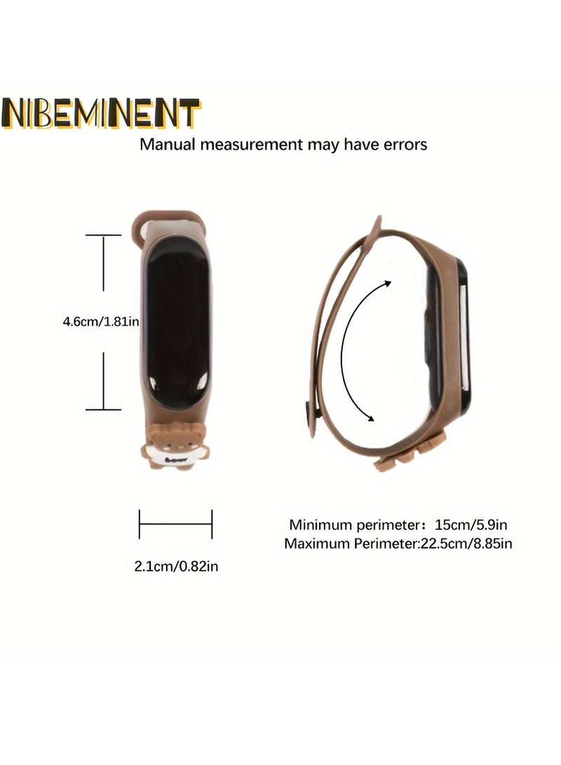 NIBEMINENT 5 Pack Children's Waterproof Electronic Watch LED Touch Screen Cartoon Doll Student Sports Bracelet  - Image 4