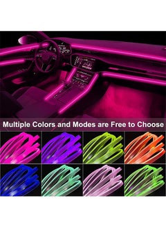 Garlo Interior Car LED Strip Lights with Wireless APP and Remote Control, RGB 5 in 1 Ambient Lighting Kits with 6m Fiber Optic, 16 Million Colors Car Neon Lights, Sync to Music  - Image 4