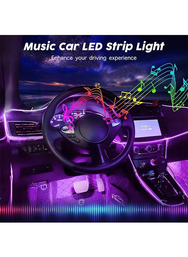 Garlo Interior Car LED Strip Lights with Wireless APP and Remote Control, RGB 5 in 1 Ambient Lighting Kits with 6m Fiber Optic, 16 Million Colors Car Neon Lights, Sync to Music  - Image 3