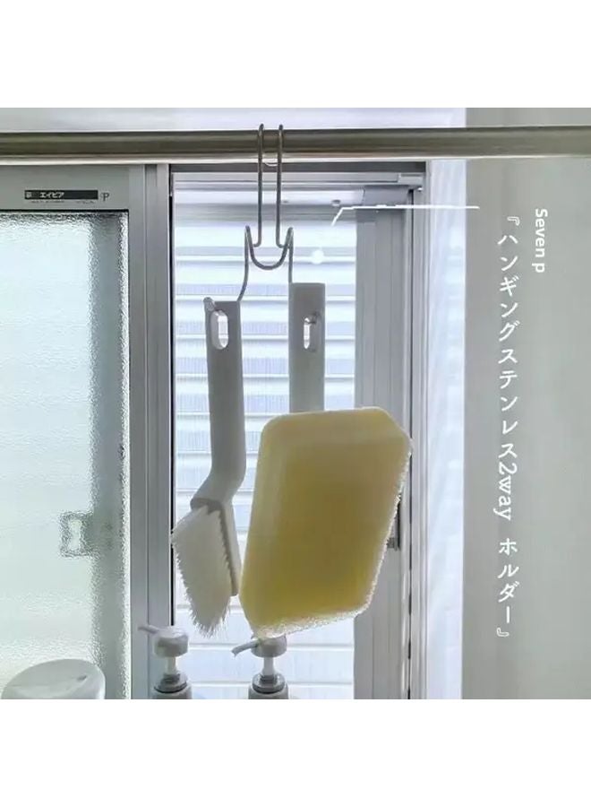 Wall Mounted Multi Functional Hook Rack Strong Adhesive Plastic Corner Storage 1PCS - Image 5