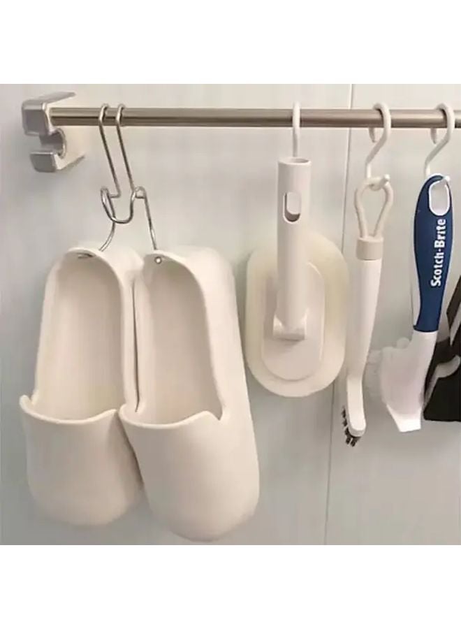 Wall Mounted Multi Functional Hook Rack Strong Adhesive Plastic Corner Storage 1PCS - Image 3