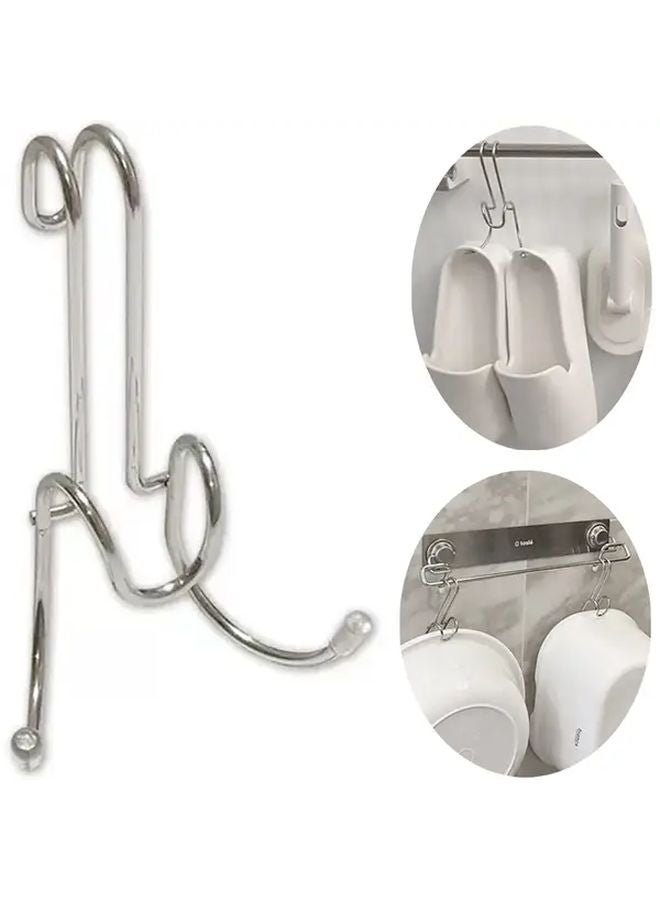 Wall Mounted Multi Functional Hook Rack Strong Adhesive Plastic Corner Storage 1PCS - Image 2