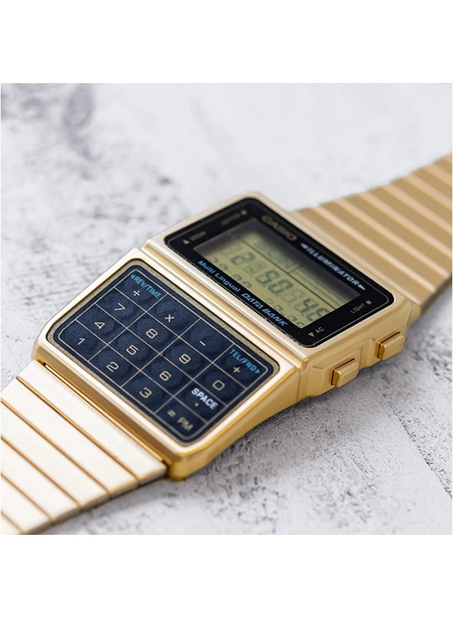 CASIO Men Youth Water Resistant Data Bank Digital Watch DBC-611G-1DF - 47 mm - Gold - Image 4