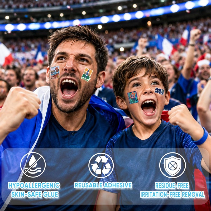 Mesuca ملصقات كأس العالم 2026 - ملصقات كرة القدم الرسمية مع الكأس، مدينة المضيف، الأعلام وتصميم التميمة - Image 5